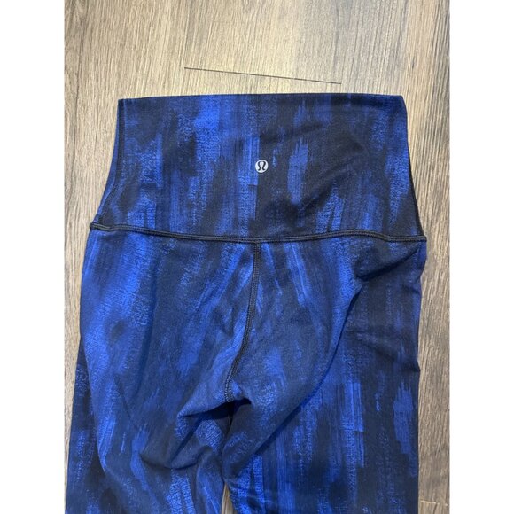 Lululemon Wunder Under Full‎ length Leggings In Nightsky Harbor Blue and Black 4 - Picture 4 of 5